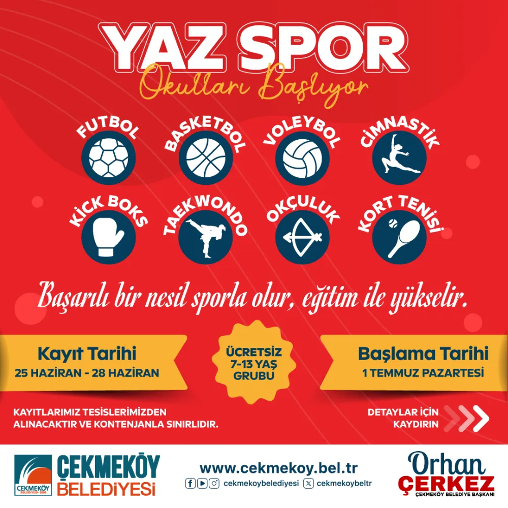 HAYDİ ÇOCUKLAR YAZ SPOR OKULLARINA