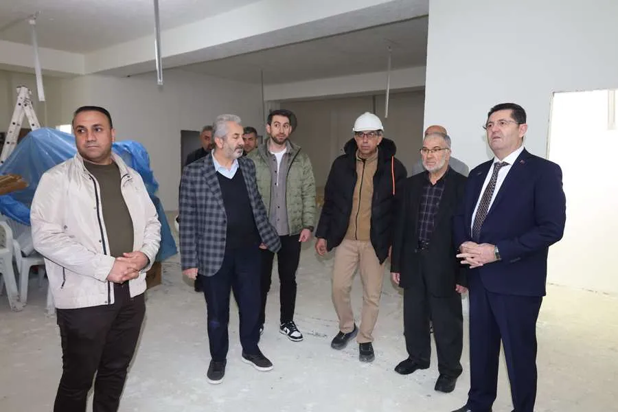 BAŞKAN ORHAN ÇERKEZ, ALP KAYA CAMİİ TAZİYEEVİ’NDE İNCELEMELERDE BULUNDU