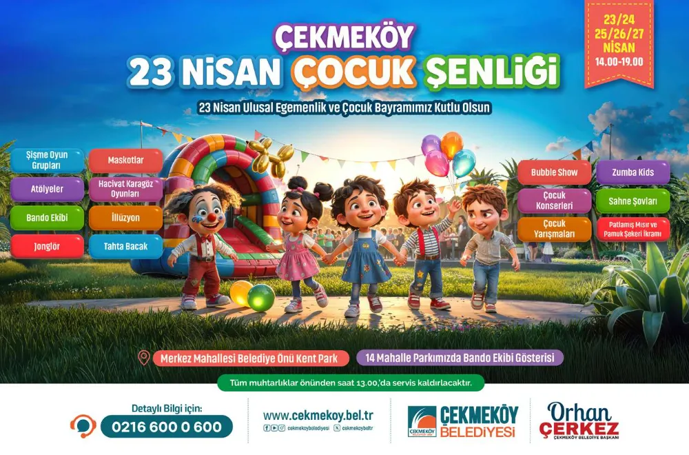 23 NİSAN ÇEKMEKÖY’DE COŞKUYLA KUTLANACAK