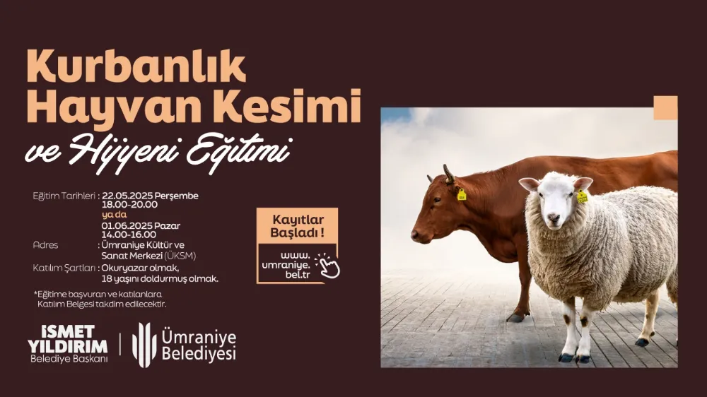 ÜMRANİYE BELEDİYESİ’NDEN KURBANLIK KESİMİNDE HİJYEN SEFERBERLİĞİ